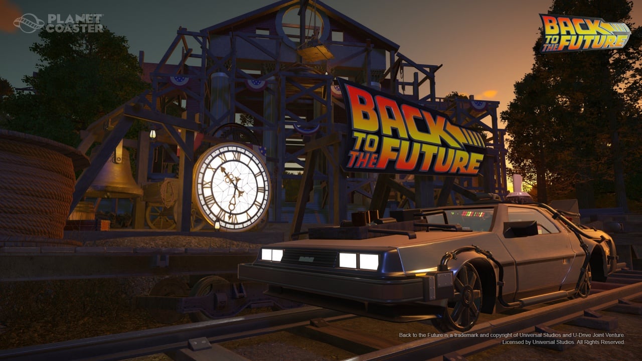 Скриншот Planet Coaster – Back to the Future Time Machine Construction Kit
